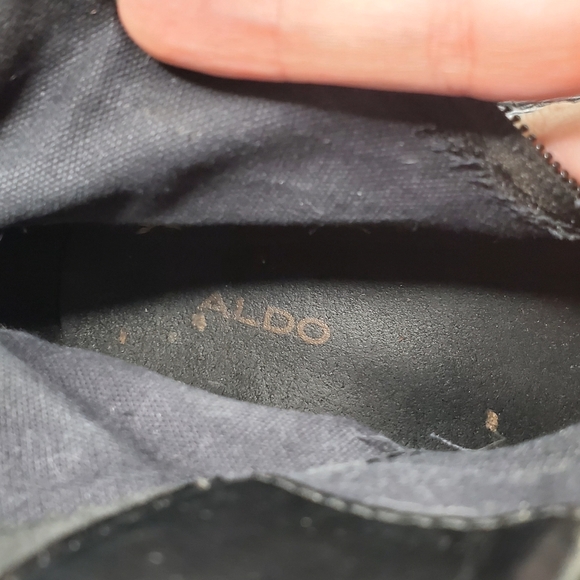 40) ALDO Colt Lace Up & Zip Side Leather Combat Boots Sz. 10 - Picture 8 of 12